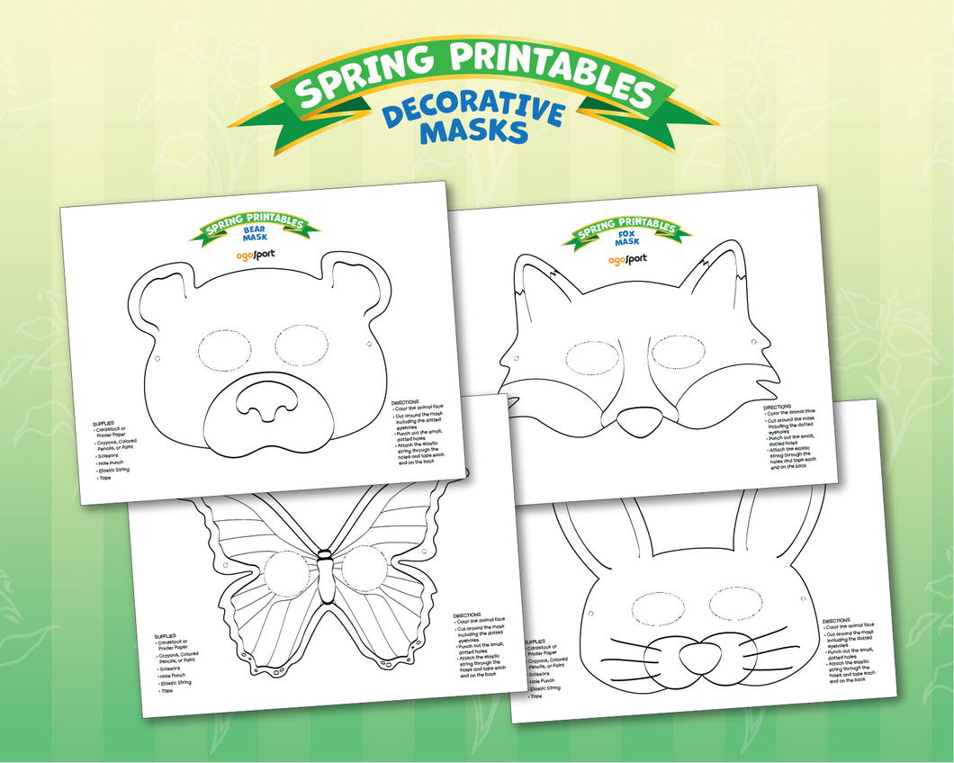 Spring Masks Digital Printable